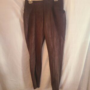 Moto Boho Boho Rock NYGARD LUXE Slims SZ L Legging 14-16 Dark Brown Faux Suede